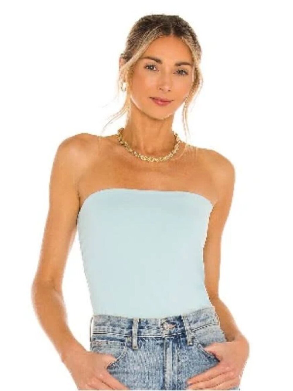 Revolve | Susana Monaco Light Blue/Purple Cropped Tube Top